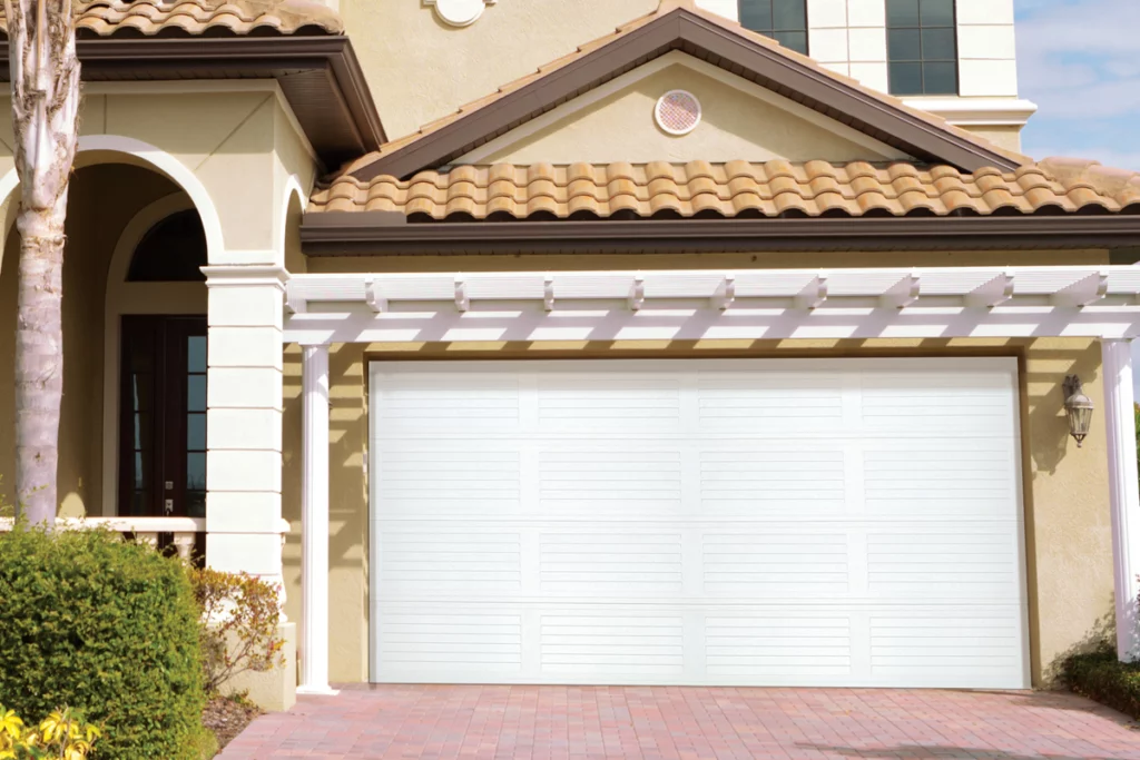 Louvered Panel residential garage door model 3660