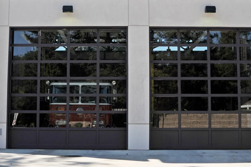 Premium aluminum 8000 full view commercial garage door
