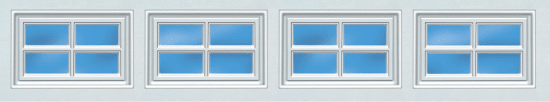 Stockton Style Garage Door Window Option