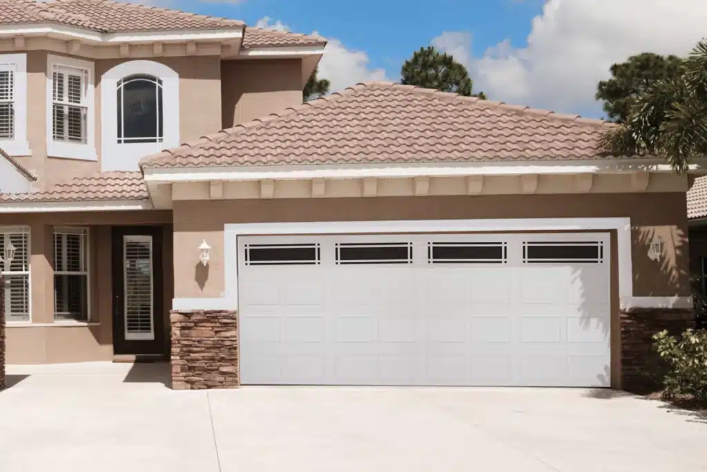 Carriage House Grooved Panel 3630 Garage Door on house