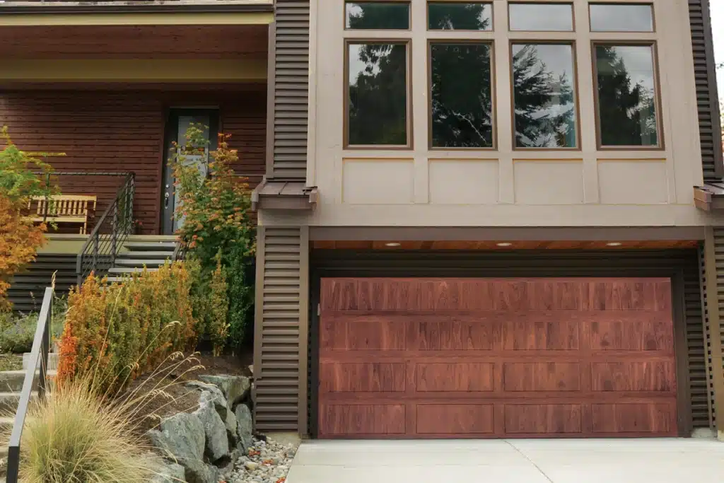 Long recessed panel garage door model 480-481