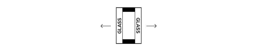 1/2th Inch Thick Aluminum Door Insulated Glass Option