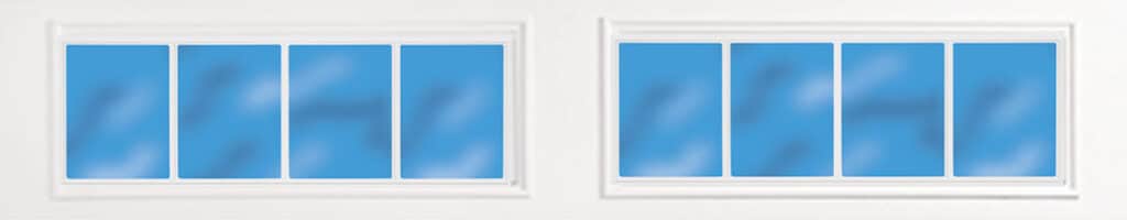 Carriage Style Stockbridge garage door window insert