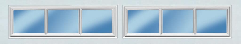 Stockbridge ranch style garage door window insert