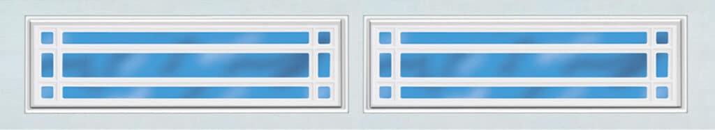 Prairie ranch style garage door window insert